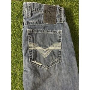 Axe & Crown Men's Jeans 38x30 Relaxed Straight Distressed Blue Denim‎
